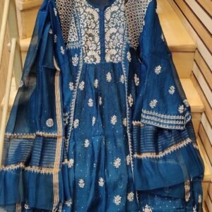 Pure Mul-Mul Chikankari Kurta Set With Mukaish work