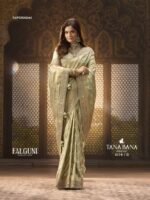 Luxury Pastel Saree with Rich Embroidery for Wedding & Festive Wear - Image 3