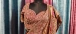 Designer luxury bridal silk sare bye with readymade heavy hand embroidery blouse - Image 10