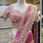 Designer luxury bridal silk sare bye with readymade heavy hand embroidery blouse