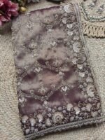 Luxury Bridal Saree with heavy embroidery work x readymade blouse - Image 4