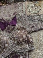 Luxury Bridal Saree with heavy embroidery work x readymade blouse - Image 7