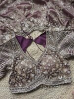 Luxury Bridal Saree with heavy embroidery work x readymade blouse - Image 5