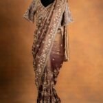 Luxury Bridal Saree with heavy embroidery work x readymade blouse
