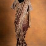 Luxury Bridal Saree with heavy embroidery work x readymade blouse